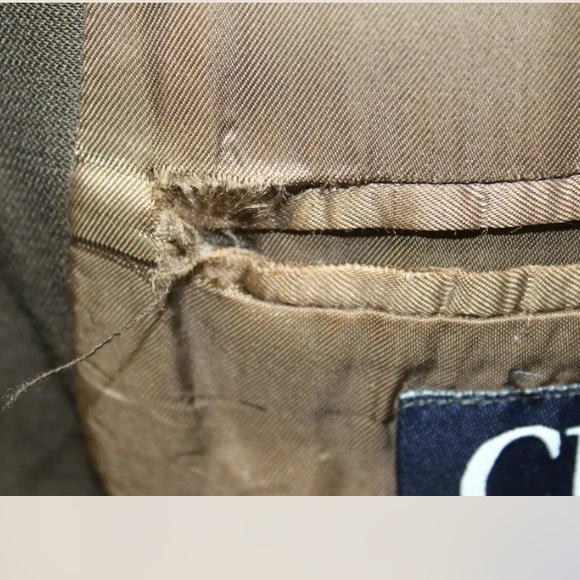 Chaps Ralph Lauren Men Dark Brown Pure Wool Made In Canada 3 Button 40R Blazer - Picture 5 of 10